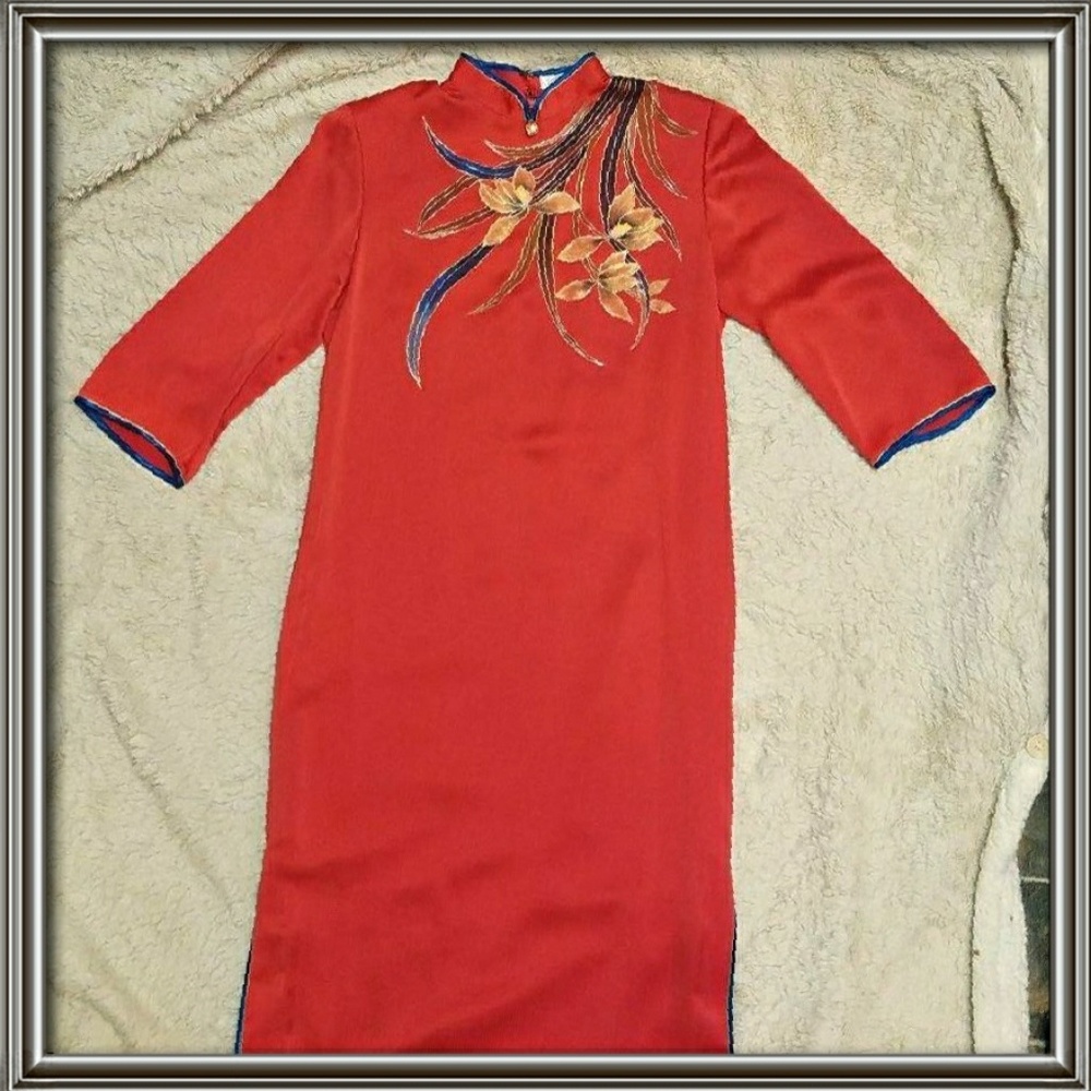 Traditional Vietnamese Ao Dai dress.